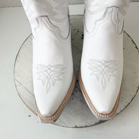 Lane MEGAN MORONEY Cowboy Boots Smokeshow Womens 10 White Western Cowgirl Tall - Picture 9 of 14